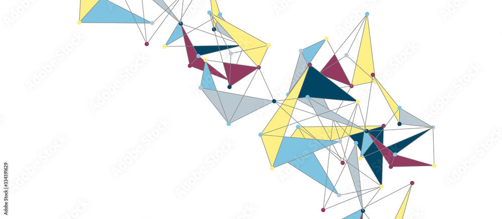 Line points connections, triangular technology design. Abstract geometric background Line points connections, triangular technology design. Abstract geometric background