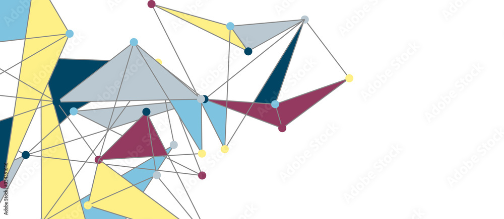 Line points connections, triangular technology design. Abstract geometric background Line points connections, triangular technology design. Abstract geometric background