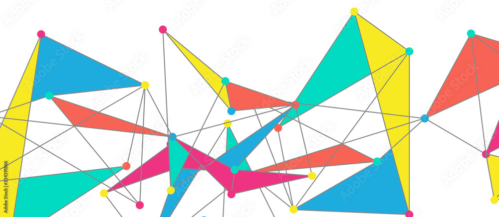 Line points connections, triangular technology design. Abstract geometric background Line points connections, triangular technology design. Abstract geometric background