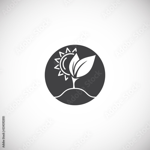 Seed related icon on background for graphic and web design. Creative illustration concept symbol for web or mobile app