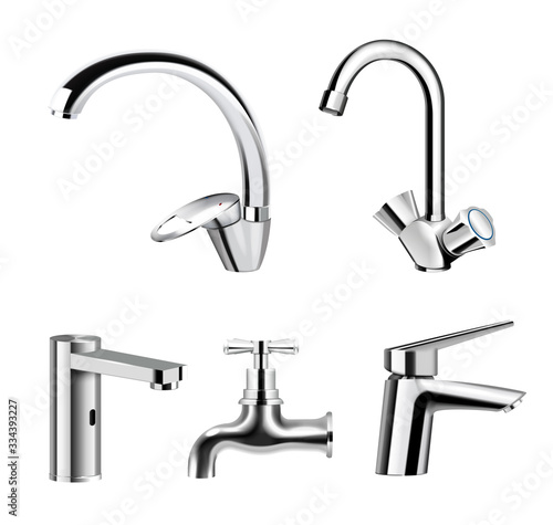 Water Faucet Realistic Set