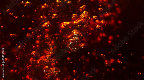 Detail of cola drink with bubbles