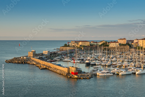 Ajaccio, Corsica / France.03/10/2015.Panoramic view of the port photo