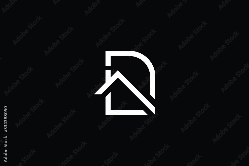 Logo design of D in vector for construction, home, real estate, building, property. Minimal awesome trendy professional logo design template on black background. Logo design of D in vector for construction, home, real estate, building, property. Minimal awesome trendy professional logo design template on black background.