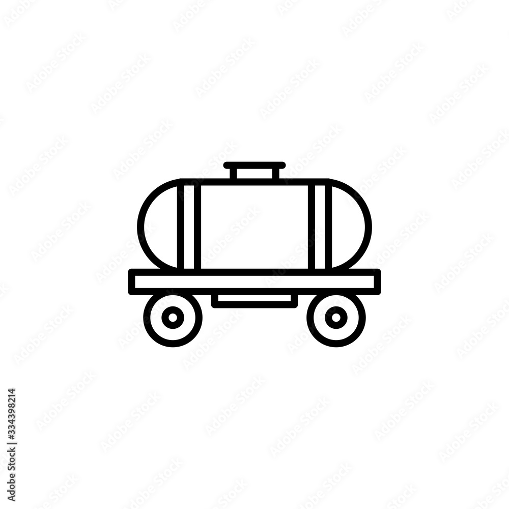 Gas tank icon. Oil tank icon thin line for web and mobile, modern minimalistic flat design. Gas tank icon. Oil tank icon thin line for web and mobile, modern minimalistic flat design.