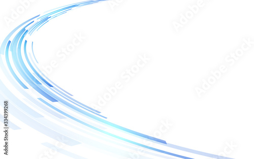 青い曲線