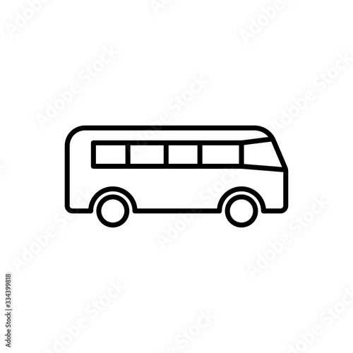 Bus icon. Bus icon symbol vector on white background. Trendy Flat style for graphic design  Web site  UI. EPS10. - Vector illustration