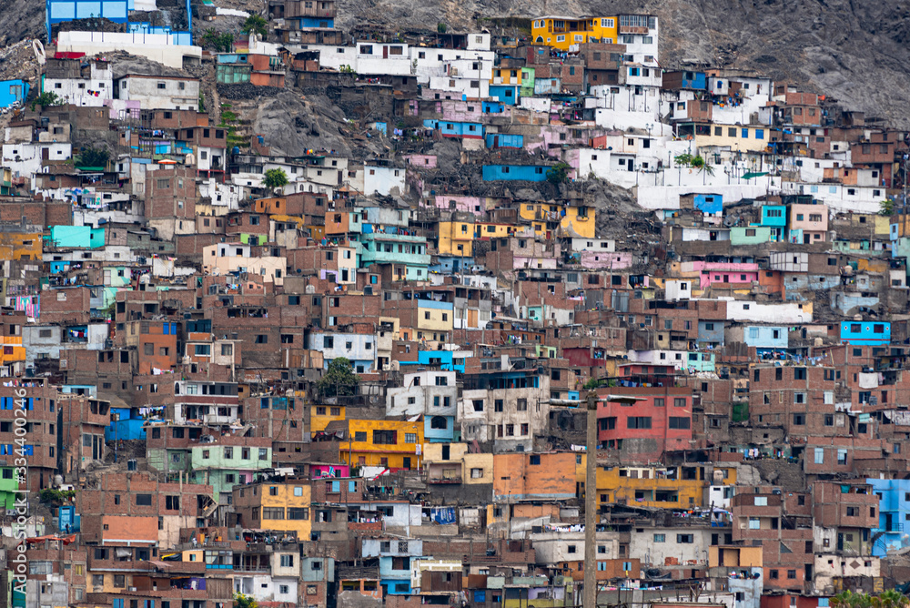 Favelas in Lima, Peru