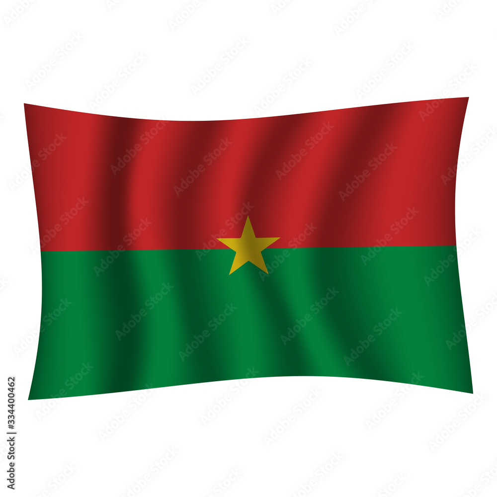 Burkina flag background with cloth texture. Burkina Flag vector illustration eps10. - Vector Burkina flag background with cloth texture. Burkina Flag vector illustration eps10. - Vector