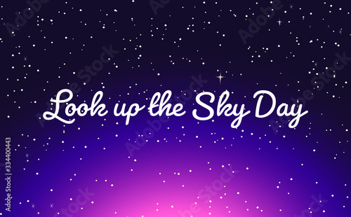 Look Up The Sky Day Vector background design.