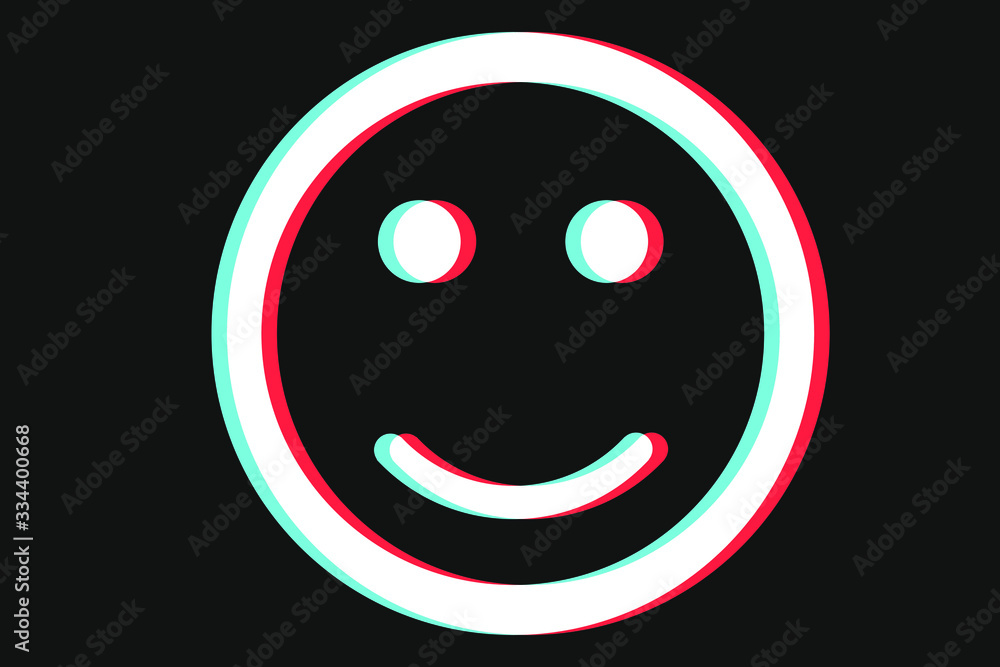 Smile icon Vector illustration in blue red and white colors Smile icon Vector illustration in blue red and white colors