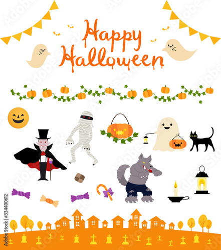 ハロウィンのイラスト素材詰め合わせ