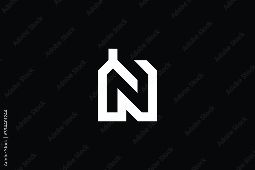 Logo design of N in vector for construction, home, real estate, building, property. Minimal awesome trendy professional logo design template on black background. Logo design of N in vector for construction, home, real estate, building, property. Minimal awesome trendy professional logo design template on black background.
