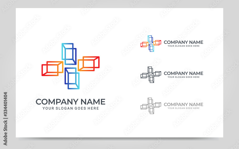 Modern geometric abstract logo design. Editable symbol Vector illustration Modern geometric abstract logo design. Editable symbol Vector illustration