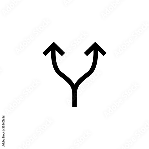 Two way arrow vector icon. Arrow Split Choice icon, vector illustration for web mobile application. Flat, Metro, Simple design style. ESP10