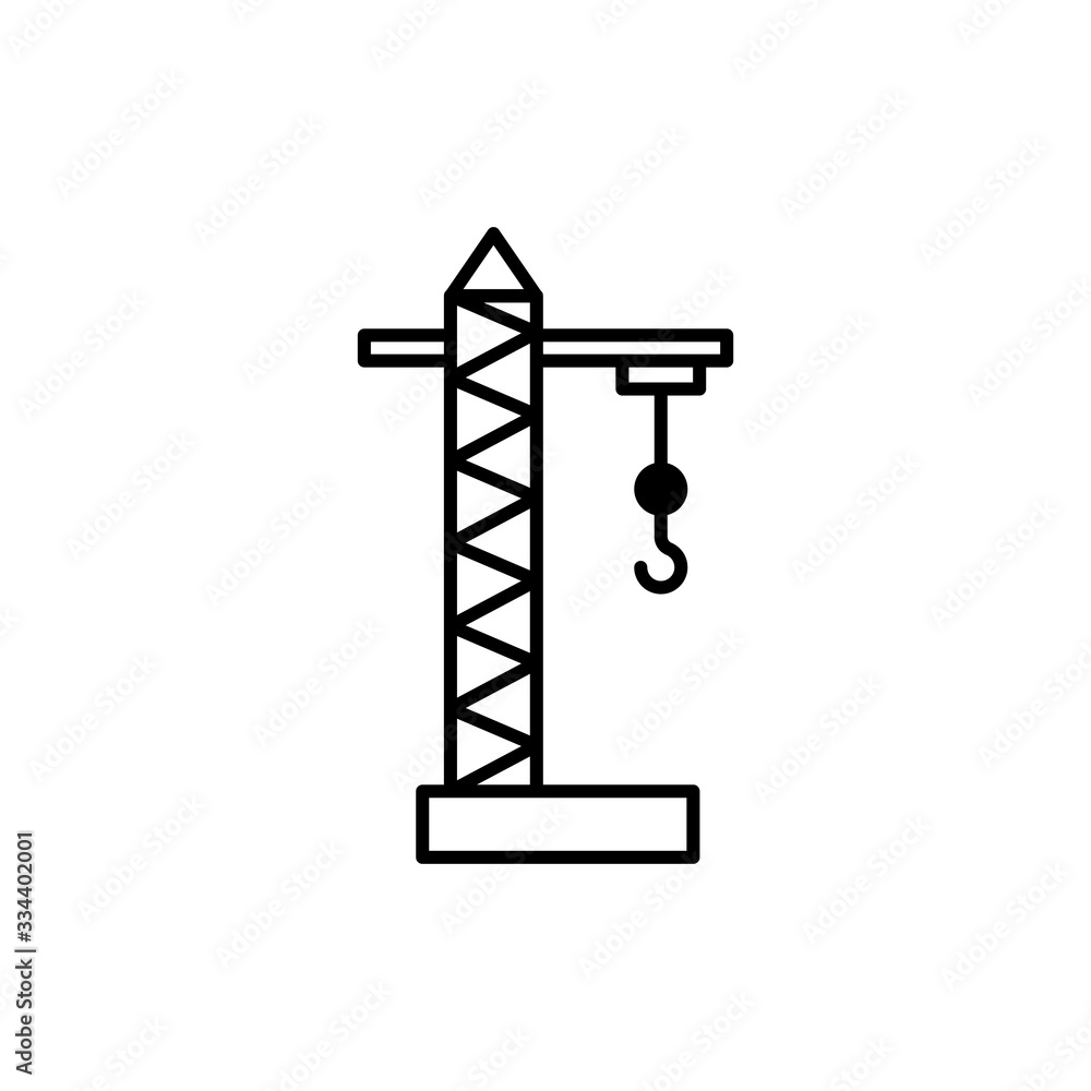 Crane icon. Construction crane. Building, Tower Crane Icon Vector - Vector Crane icon. Construction crane. Building, Tower Crane Icon Vector - Vector