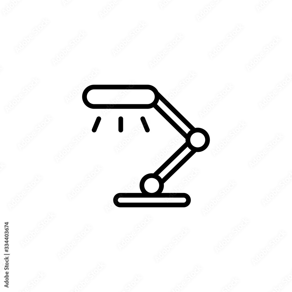Desk Lamp Icon. Table lamp icon. Study lamp icon on white background. Simple element illustration from Computer concept. - Vector Desk Lamp Icon. Table lamp icon. Study lamp icon on white background. Simple element illustration from Computer concept. - Vector