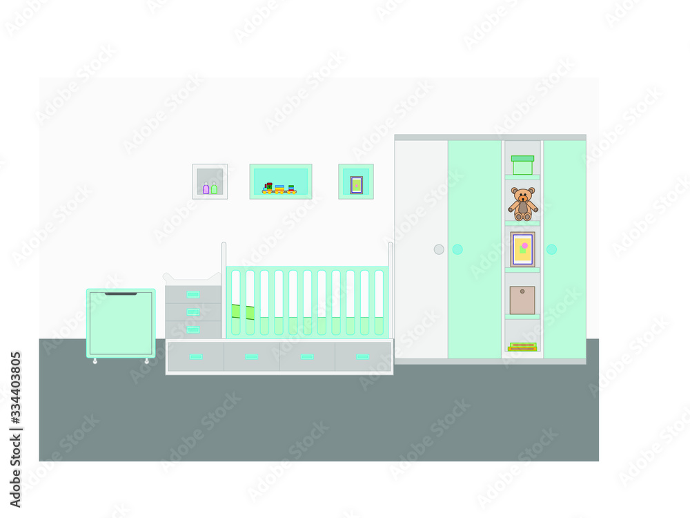 baby room on white background