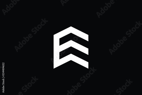 Logo design of E EE in vector for construction, home, real estate, building, property. Minimal awesome trendy professional logo design template on black background.