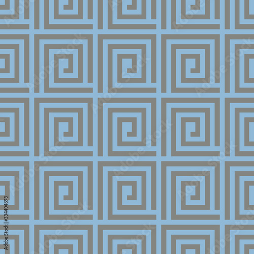 Seamless vector tiled pattern. Fashion textile print with greek design. Greece meander fabric background. Retro colors.