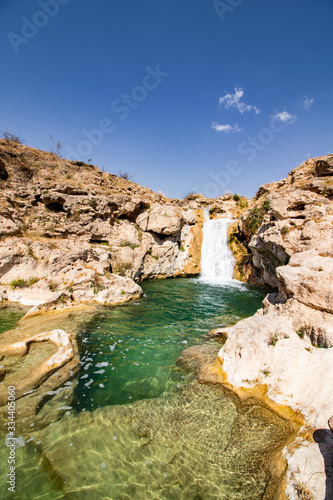 River Waterfall and pond in Wadi Darbat near Salalah