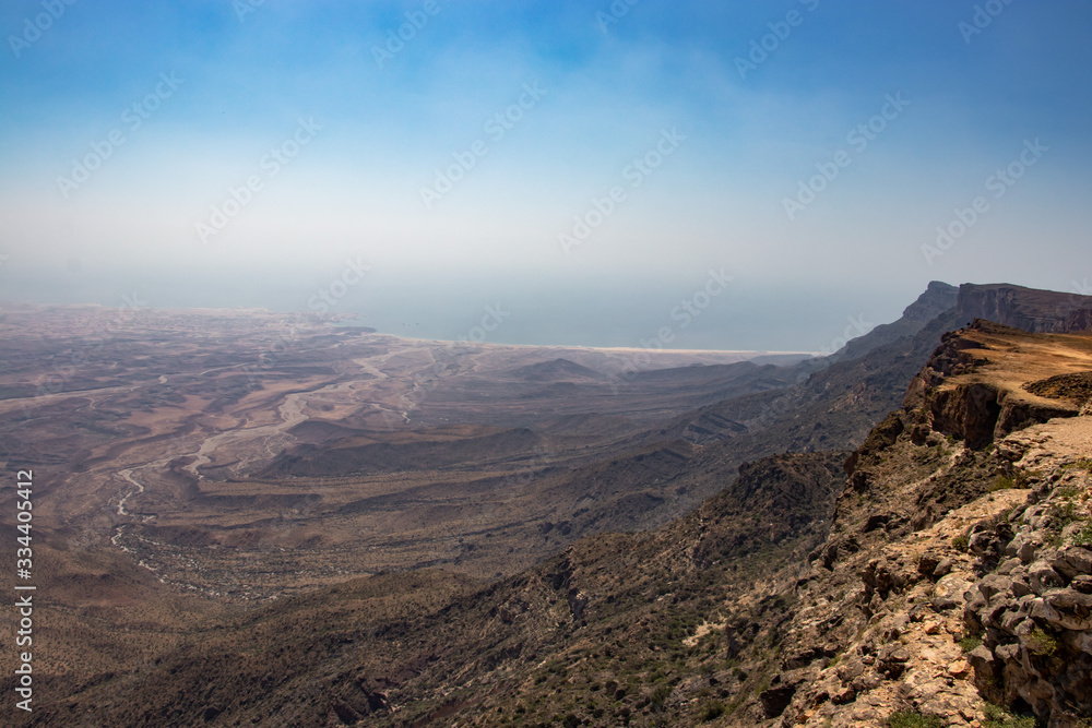 Great view point jabal samhan near Salalah in Oman