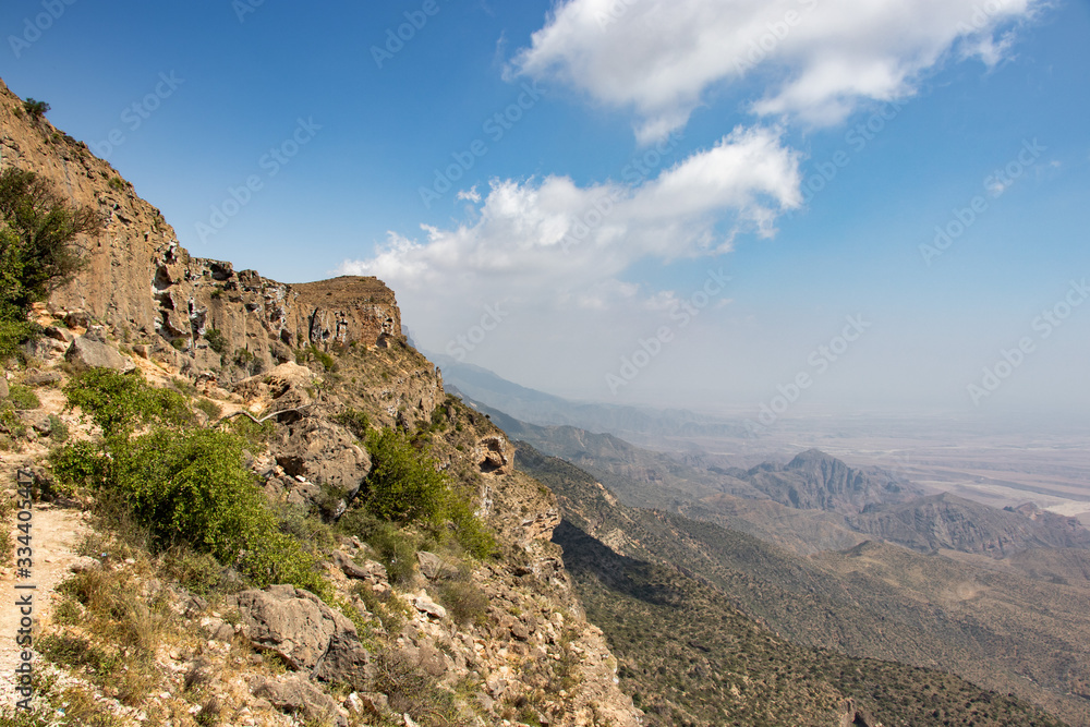 Great view point jabal samhan near Salalah in Oman