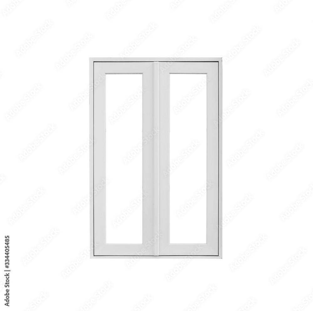 Real modern house window frame isolated on white background Real modern house window frame isolated on white background