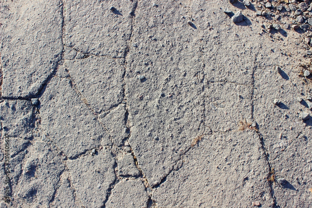 Cracked grey asphalt city heat summer heat