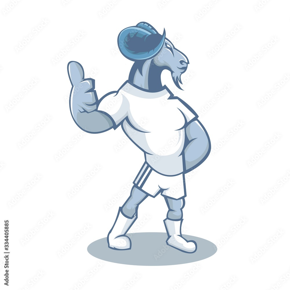 Goat cartoon mascot design illustration