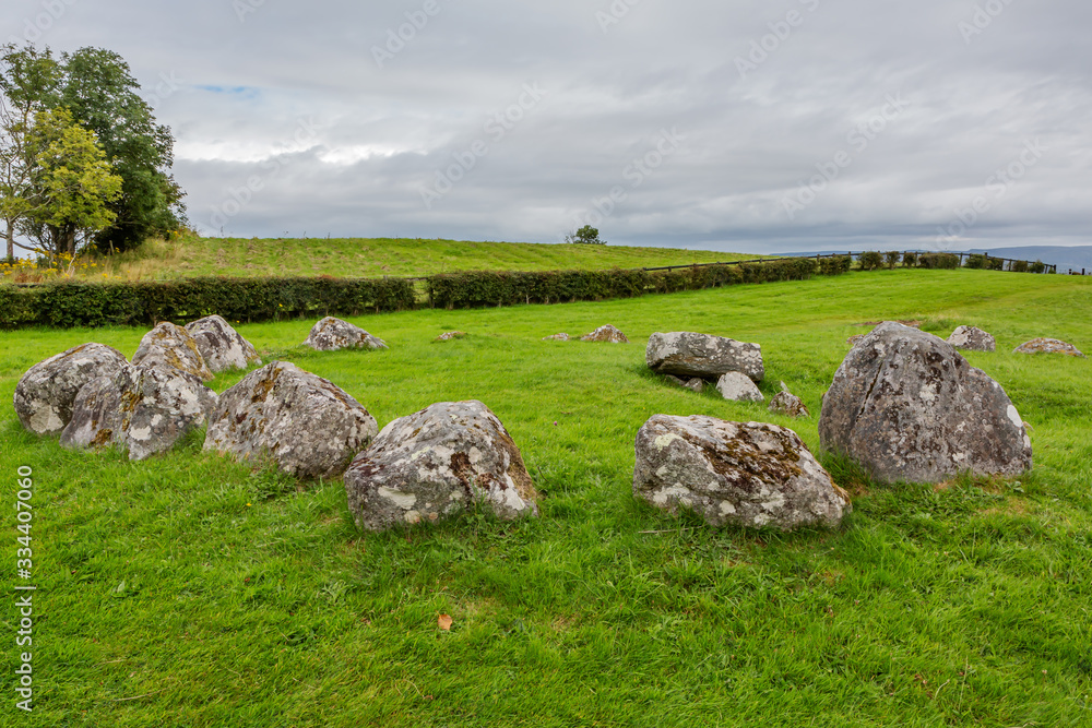 Steinkreis in Carrowmore Megalithic Cemetery - County Sligo, Irland