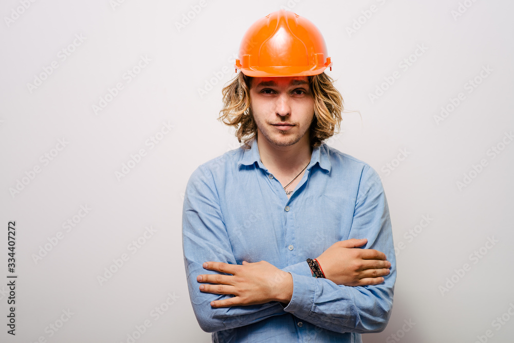 Portrait of a man arms folded Portrait of a man arms folded