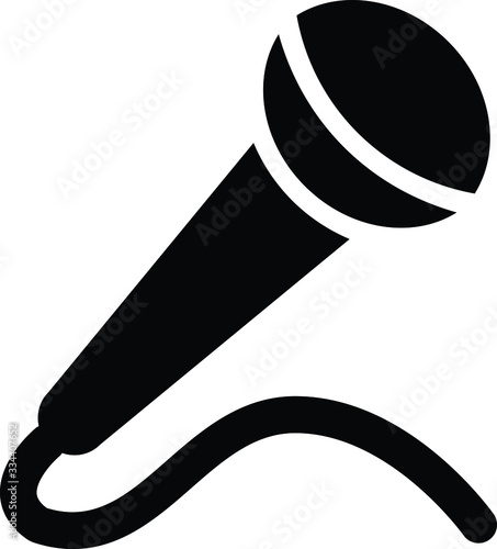 Radio mic icon. Thin linear radio mic outline icon