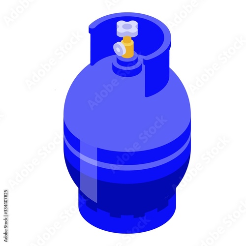 Propane gas cylinders icon. Isometric of propane gas cylinders vector icon for web design isolated on white background