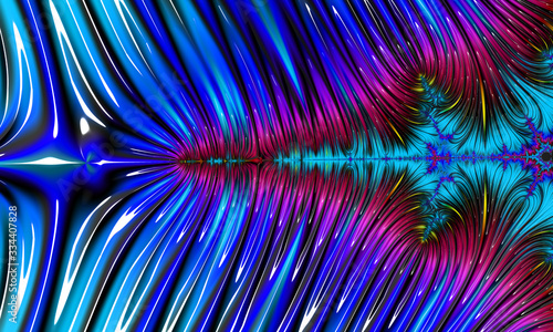 Abstract color fractal pattern. 3d illustration.