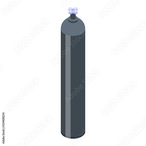 Gas cylinder storage icon. Isometric of gas cylinder storage vector icon for web design isolated on white background