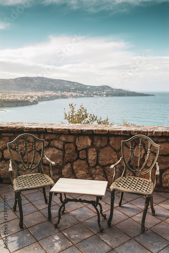 View of the Sorrento peninsula and Adriatic sea