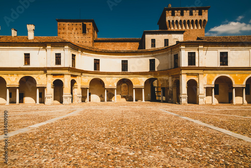 View of Ducal Palace of Mantua, Lombardy, Italy