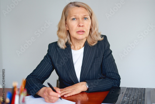 Portrait of a attractive business woman at office.