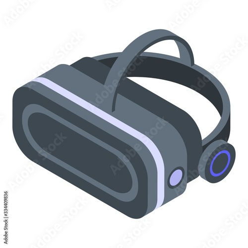 Glass game goggles icon. Isometric of glass game goggles vector icon for web design isolated on white background