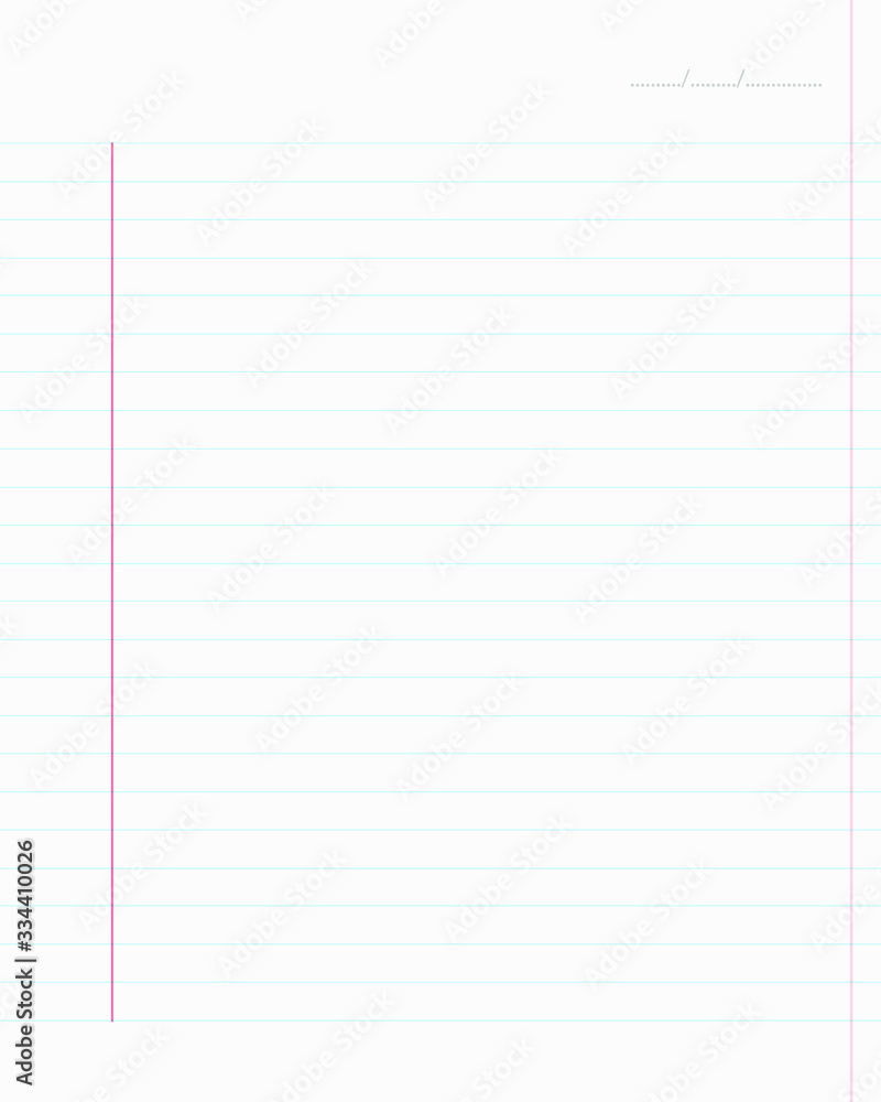 Blank striped paper. Lined white paper for a note. Blank striped paper. Lined white paper for a note.
