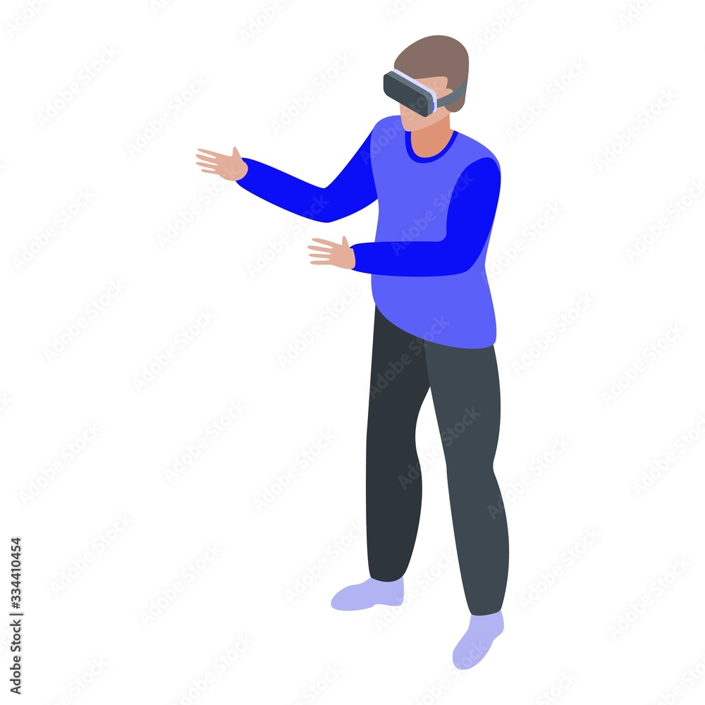 Modern virtual reality icon. Isometric of modern virtual reality vector icon for web design isolated on white background