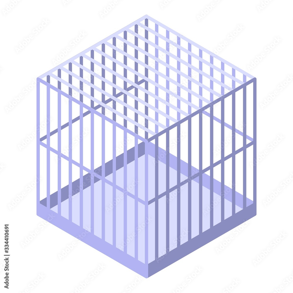 Fototapeta premium Parrot cage icon. Isometric of parrot cage vector icon for web design isolated on white background
