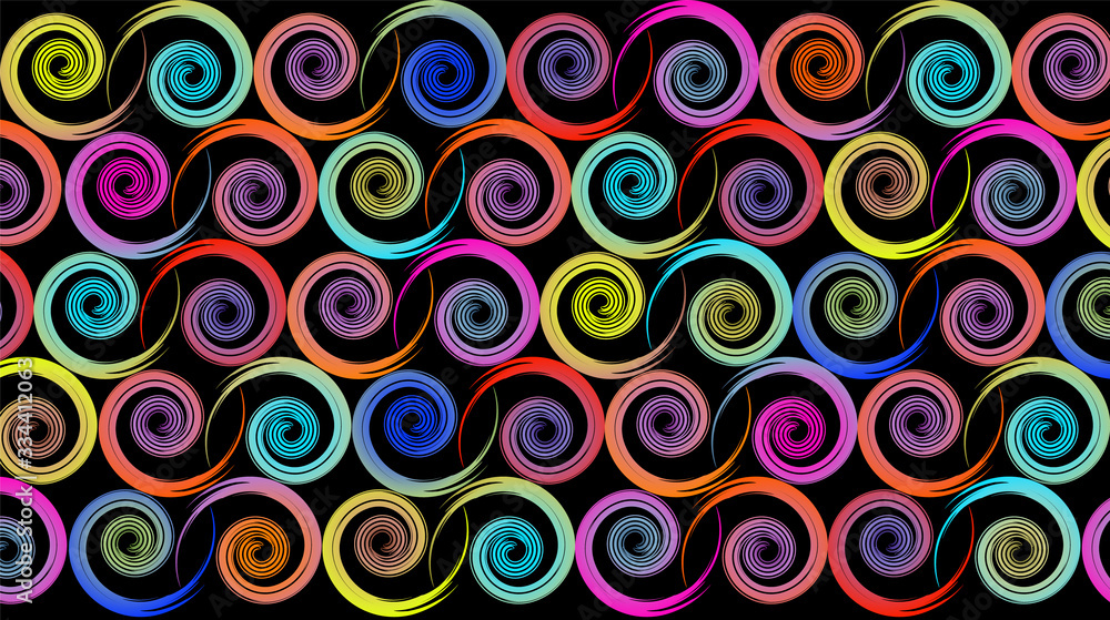 Creative, bright, abstract background made of snails.