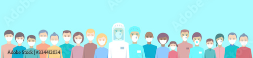 China battles Coronavirus outbreak. Coronavirus 2019-nC0V Outbreak, Travel Alert concept. The virus attacks the respiratory tract, pandemic medical health risk