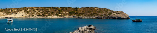 view of an island in the sea rhodos greece