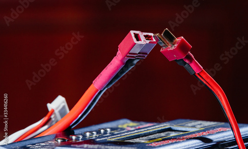 lithium polymer battery lipo  with t connector cable photo