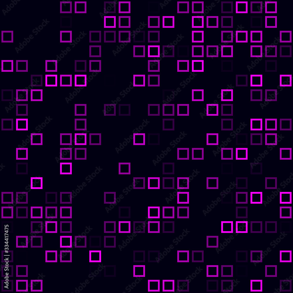 Futuristic tech background. Sparse pattern of frames. Magenta colored seamless background. Stylish vector illustration. Futuristic tech background. Sparse pattern of frames. Magenta colored seamless background. Stylish vector illustration.