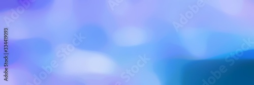 soft blurred horizontal banner background with strong blue, light sky blue and corn flower blue colors space for text or image