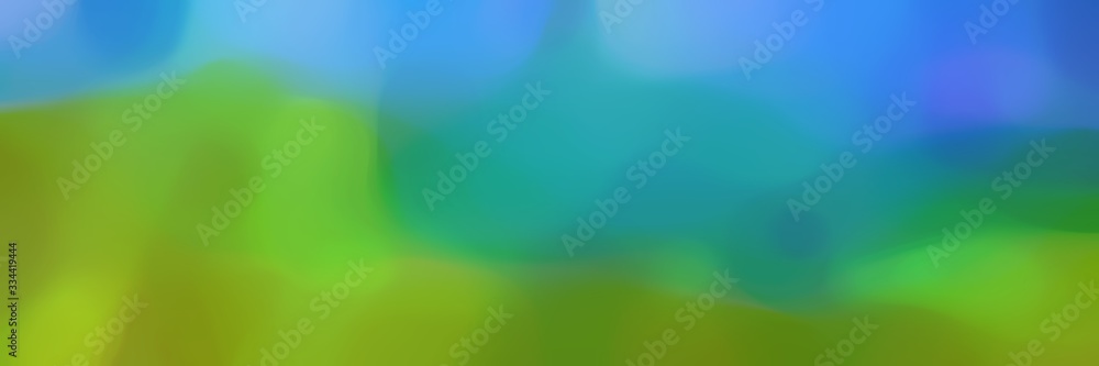 blurred horizontal banner background with olive drab, corn flower blue and light sea green colors and space for text blurred horizontal banner background with olive drab, corn flower blue and light sea green colors and space for text